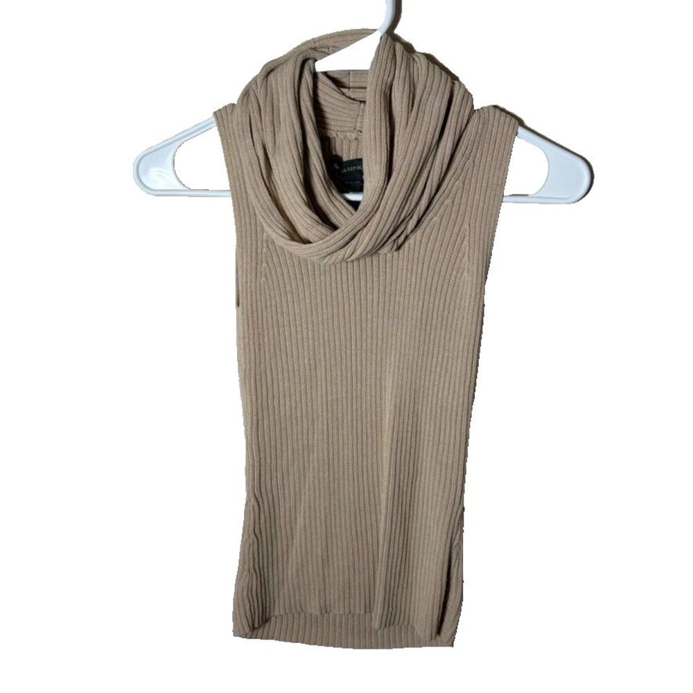 Banana Republic Sweater Women's XS 100% Silk Ribbed Cowl Neck Sleeveless Casual
